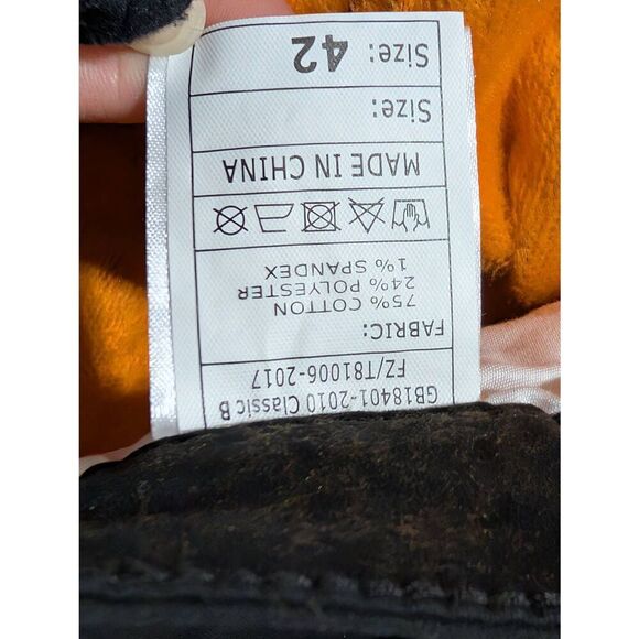 Unbranded Men's Orange Fleece Lined & Black Mid-Rise Jeans Size 42 Waist - Picture 4 of 7
